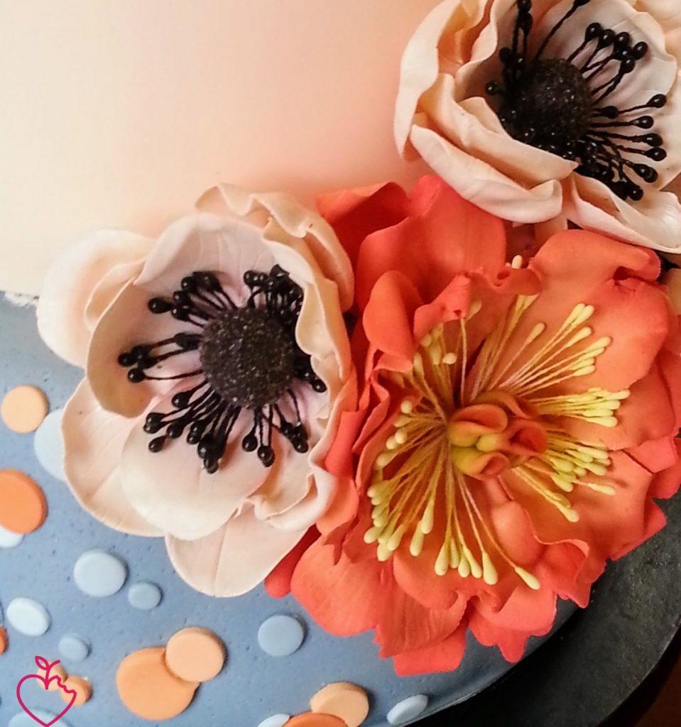 Torta anniversario in fiore